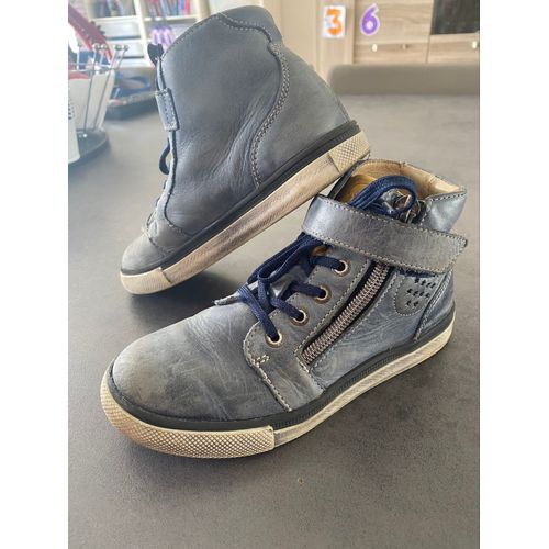 Bottines Cuir Marine Effet Usé Catimini Taille 31