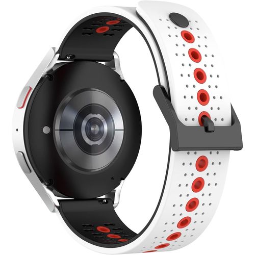 Montres Bracelets Silicone - 22mm Remplacement Bracelet De Montre Étanche À Dégagement Rapide - Plusieurs Couleurs Pour Hommes Femmes Smartwatch Sport Bracelet - Blanc+Noir+Rouge