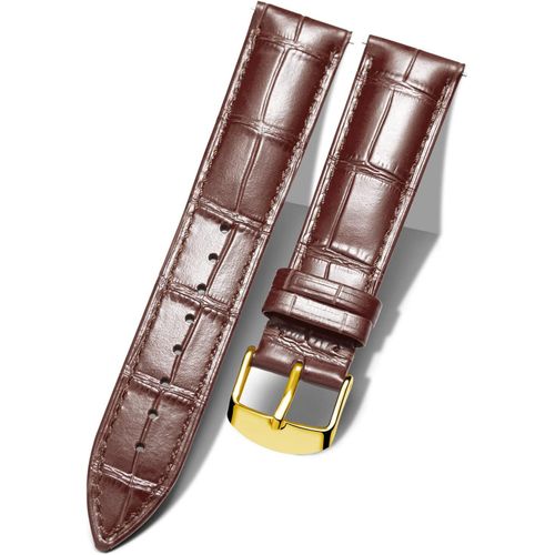 18mm Bracelet De Montre En Cuir Crocodile Véritable Remplacement Montre Bracelet À Dégagement Rapide Etanche - G-Brun