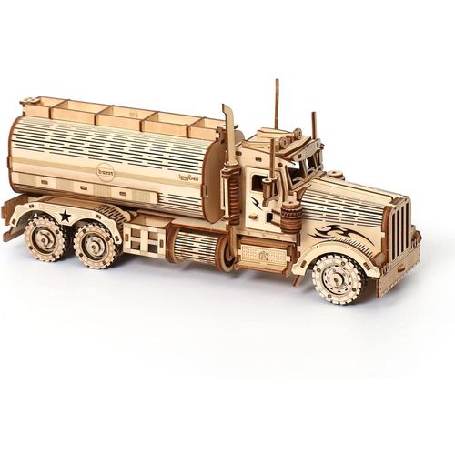 Maquette En Bois A Construire Camion Citerne, Puzzle 3d Bois, Jeu De Construction En Bois Adulte, Cadeaux Pour Garçons Filles Ados Hommes Et Femmes