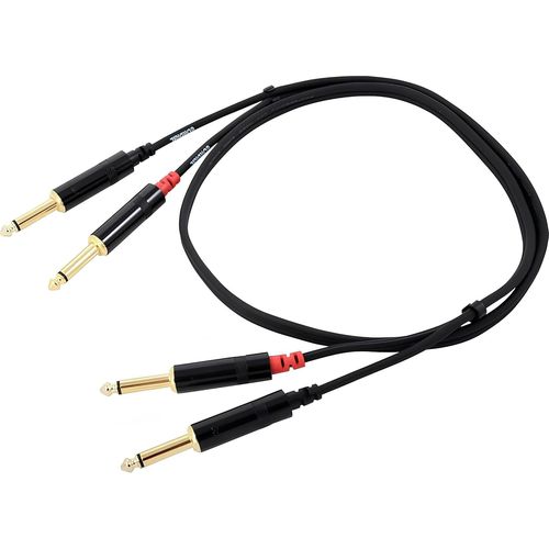 CABLES Câble audio double jack mono 90 cm CÂBLES AUDIO Essentials Jack