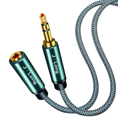 Câble d'extension de casque de 3,5 mm - 0,3 m - Pour voiture, mini jack stéréo 3,5 mm mâle vers femelle - Pour téléphones, écouteurs, haut-parleurs, PC, lecteurs MP3 et plus encore - 30 cm