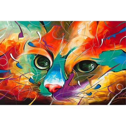 Puzzle Adulte 1000 Pièces Chat Coloré Chats Décoration Mur Moderne Art Cadeau Unique Décor À La Maison