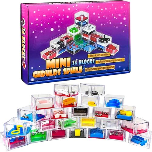 24 Pièces Casse Tete Enfant Labyrinthe 3d, Jeux De Patience, Mini Casse-Têtes Enfant, Mini Jeu De Patience Jeu De Casse-Tête Jeu Patience Jouets Éducatifl, Jouet Cadeau D'anniversaire Pour Enfant