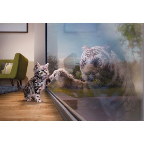 Puzzle 1000 pièces Chat et Tigre Décoration d'intérieur Cadeau DIY Art Mural Moderne Cadeau Unique Décoration d'intérieur