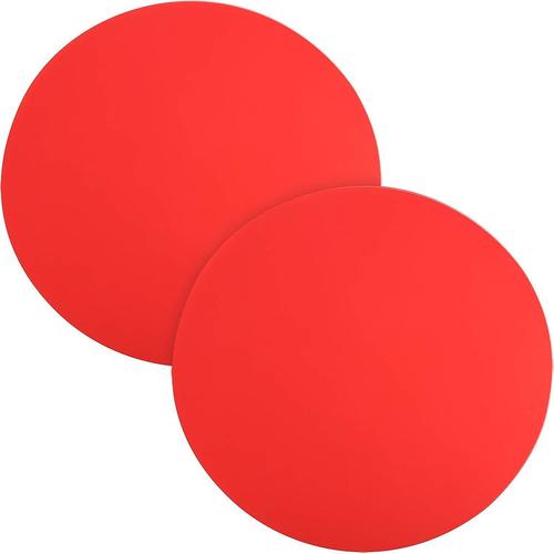 Tapis De Micro-Ondes En Silicone 2 Pièces, Tapis De Four Rond Antiadhésif Résistant À La Chaleur Pour Cuisinière À Induction, Tapis De Plateau Tournant Pour La Cuisine, 12 Pouces (Rouge)