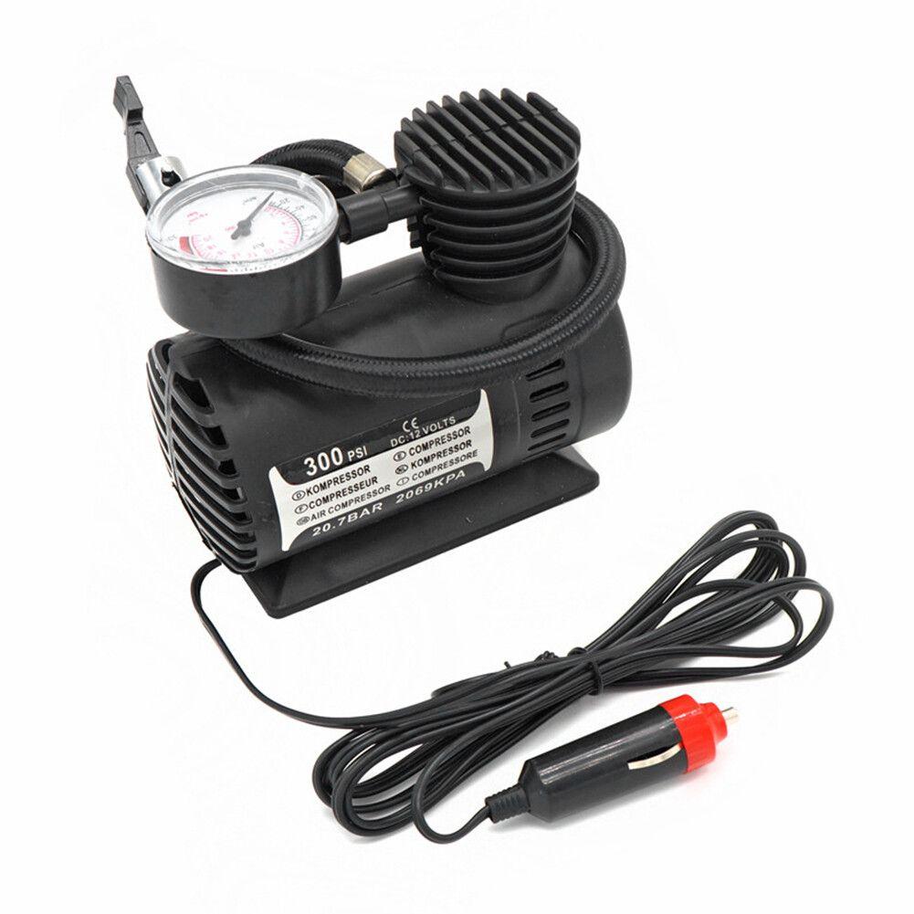 Mini Pompe à Air Électrique pour Moteur de Voiture,Compresseur,Gonfleur,Automobile,60W,12V,300psi  - Type Black