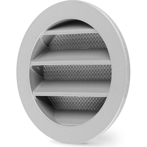WSGG Grille Aeration Ronde 80mm Avec Moustiquaire Alu, Intérieur Fonte d'aluminium, Grille Ventilation Exterieur pour Camping-cars, Garage, Stable aux UV, Antirouille