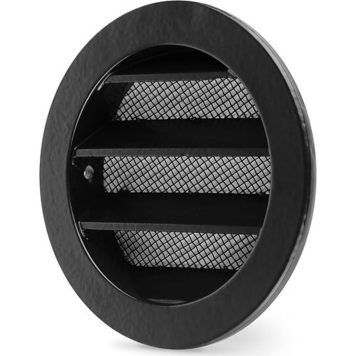 WSGB Grille Aeration Ronde 80mm Avec Moustiquaire Alu, Intérieur Fonte d'aluminium, Grille Ventilation Exterieur pour Camping-cars, Garage, Stable aux UV, Antirouille