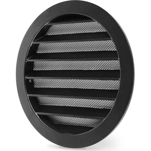 WSGB Grille Aeration Ronde 150mm Avec Moustiquaire Alu, Intérieur Fonte d'aluminium, Grille Ventilation Exterieur pour Camping-cars, Garage, Stable aux UV, Antirouille