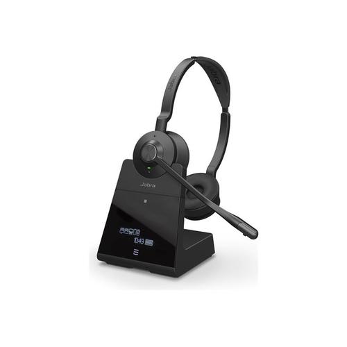 Jabra Engage 75 Stéréo - Micro-casque - sur-oreille - DECT / Bluetooth - sans fil - NFC* - Certifié pour Skype for Business