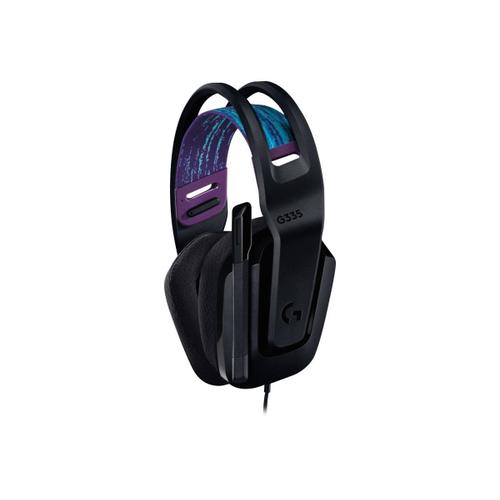 Logitech G Casque de jeu filaire G335 - Micro-casque - circum-aural - filaire - jack 3,5mm - noir - Certifié Discord