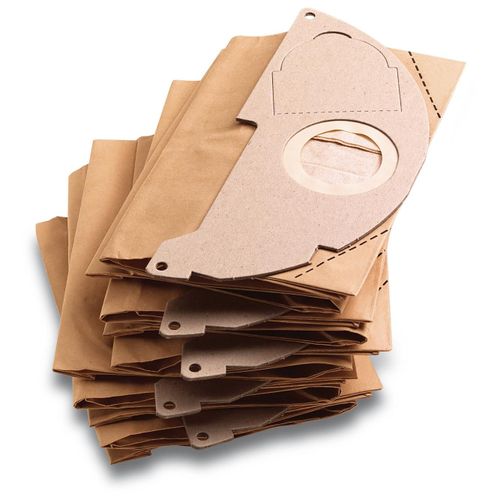 Sachet filtre papier à deux épaisseurs pour KARCHER WD2200 / A2003 / 2004 / 2054Me - paquet de 5 pièces