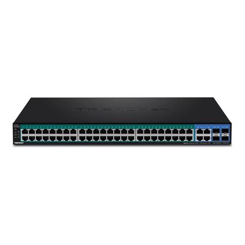 TRENDnet TPE 5048WS - Commutateur - intelligent - 48 x 10/100/1000 (PoE+) + 4 x SFP Gigabit combiné - de bureau, Montable sur rack - PoE+ (740 W) - CA 100 - 240 V - Conformité TAA
