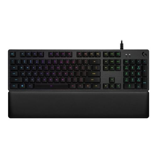 Logitech Gaming G513 - Clavier - rétro-éclairé - USB - QWERTY - R.-U. - commutateur : GX Red Linear - carbone