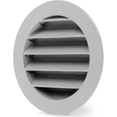 WSGG Grille Aeration Ronde 100mm Avec Moustiquaire Alu, Intérieur Fonte d'aluminium, Grille Ventilation Exterieur pour Camping-cars, Garage, Stable aux UV, Antirouille
