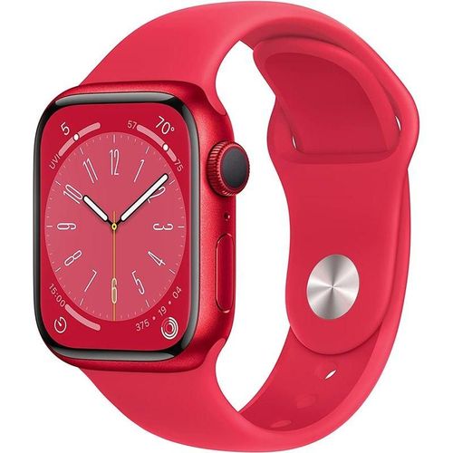 Apple Watch Series 8 Boîtier Aluminium 41mm Bracelet Sport Rouge (Gps)