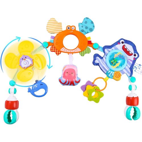 Jouet D'arc De Poussette Arche De Poussette Arche Eveil Bebe D'activités Jouets Sensoriels Suspendu Clip Ajustables Convenant À La Plupart Des Poussettes Pour 0-3 Bébé Garçons Filles