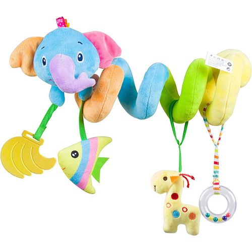 Jouets Pour Siège De Voiture Pour Bébé, Activité Spirale En Peluche À Suspendre Pour Poussette, Accessoires De Berceau Avec Clochette Pour Garçon Ou Fille (Éléphant)