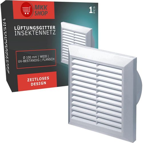 Grille d'aération/moustiquaire en plastique ABS - Bride ronde 150 mm de diamètre - Blanc
