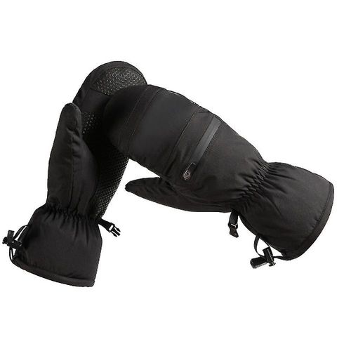 Gants De Ski Hiver Cyclisme Extérieur Gants En Coton Homme, Noir