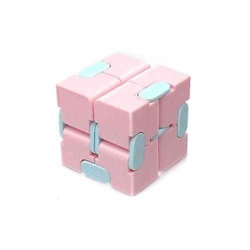 Cube Fidget Cube Toy Soulagement Du Stress Pour Adultes Et Enfants, Fidget Toy Cute Puzzle Flip Cube Pour Soulager L'anxiété Et Tuer Le Temps Rose