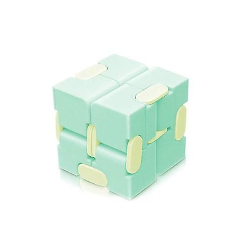 Cube Fidget Cube Toy Soulagement Du Stress Pour Adultes Et Enfants, Fidget Toy Cute Puzzle Flip Cube Pour Soulager L'anxiété Et Tuer Le Temps Vert