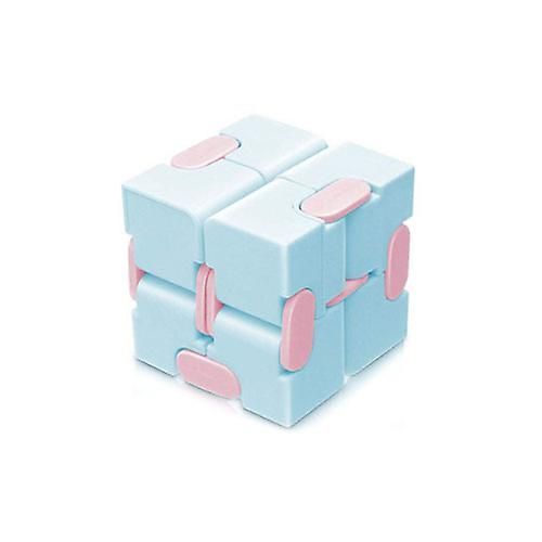 Cube Fidget Cube Toy Soulagement Du Stress Pour Adultes Et Enfants, Fidget Toy Cute Puzzle Flip Cube Pour Soulager L'anxiété Et Tuer Le Temps Bleu