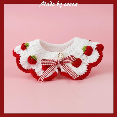 Collier De Chat Et De Chien Tissé À La Main Mignon Collier De Chat Tricoté En Laine Collier De Chat Et De Chien Mignon Collier Pour Animaux De Compagnie M 27-37cm D