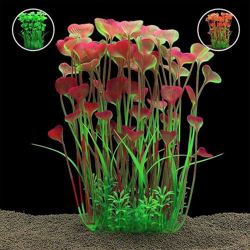 Plantes De Décoration D'aquarium Pour Animaux De Compagnie, 4 Pièces Plantes De Décoration D'aquarium, Accessoires D'aquarium Colorés, Mini Plantes D'aquarium, Décoration En Plastique Pour Aquariums