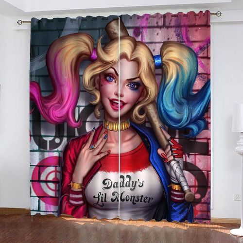 Nouveaux Rideaux Joker Anime Rideaux Occultants Rose Bleu Beaut¿¿ Bande Dessin¿¿E Dessin Anim¿¿ Filles Rideaux D¿¿Cor Polyester Tissu, 2 X 100 X 140 Cm