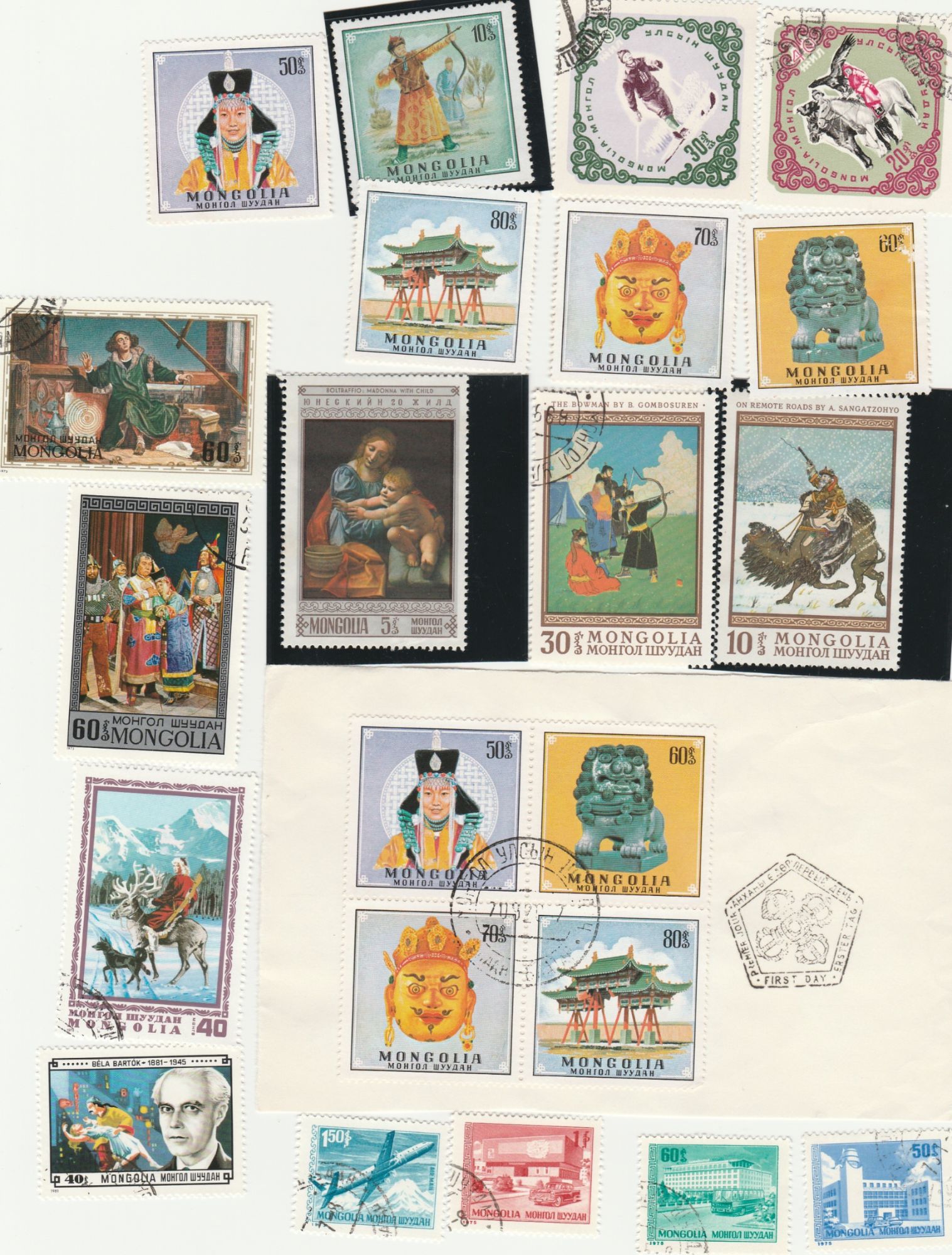 22 Timbres De Mongolie Emis Entre 1961 Et 1981