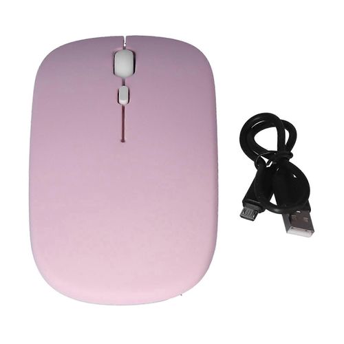 Souris sans fil rechargeable DualMode 2.4G ergonomique muette optique Accessoires informatiques (rose)