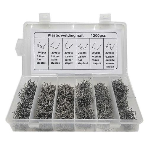 1200 PCS Pare-chocs De Voiture Réparation En Plastique De Soudage Clous Avec Boîte Adéquate Agrafes Chaudes Fil De Soudure Réparation Clous pour Auto