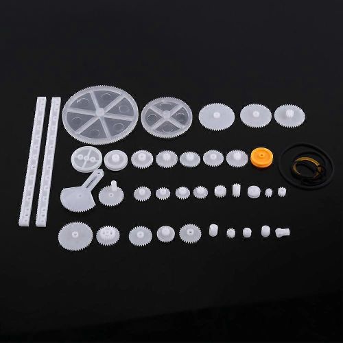 Engrenages en plastique Poulie Courroie Worm Kits Crown Gear Set Robot Moteur Jouet Pièces de bricolage (34 types)