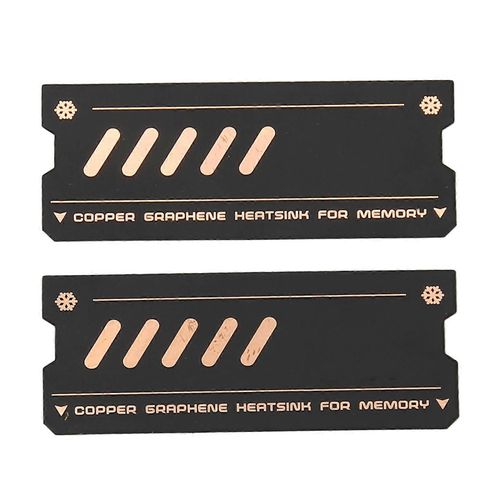 Dissipateur thermique de refroidissement de mémoire Graphène Dissipateur de chaleur en cuivre durable stable à conduction rapide pour mémoire d'ordinateur portable DDR4 DDR5 2Pcs