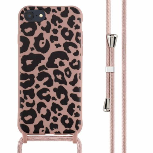 Imoshion Coque Design En Silicone Avec Cordon Iphone Se (2022 / 2020) / 8 / 7 Animal Pink