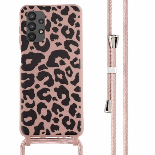 Imoshion Coque Design En Silicone Avec Cordon Samsung Galaxy A13 (4g) Animal Pink