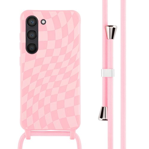 Imoshion Coque Design En Silicone Avec Cordon Samsung Galaxy S23 Retro Pink