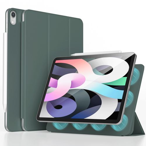 Imoshion Magnetic Etui De Tã©Lã©Phone Portefeuille Ipad Air (2020 / 2022) Vert Foncã©