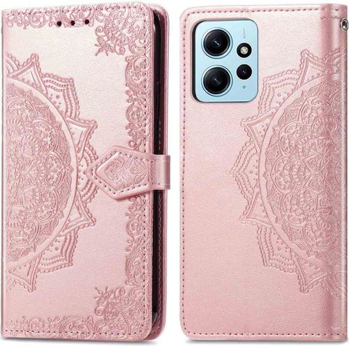 Imoshion Etui De Tã©Lã©Phone Portefeuille Mandala Xiaomi Redmi Note 12 (4g) Rose Dorã©E