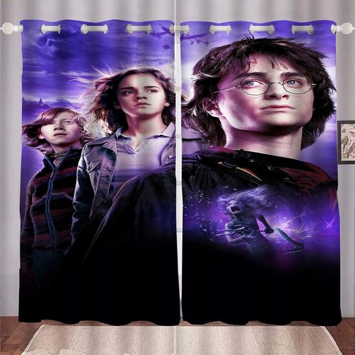 Harry Poter Rideaux Thermiques Opaques ¿¿ Oeillets Rideau 100% Occultant Rideaux ¿¿ Oeillets Pour Salon Chambre D'enfant, 2 X 100 X 140 Cm