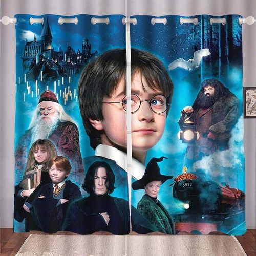 Harry Poter Rideaux Thermiques Opaques ¿¿ Oeillets Rideau 100% Occultant Rideaux ¿¿ Oeillets Pour Salon Chambre D'enfant, 2 X 100 X 140 Cm