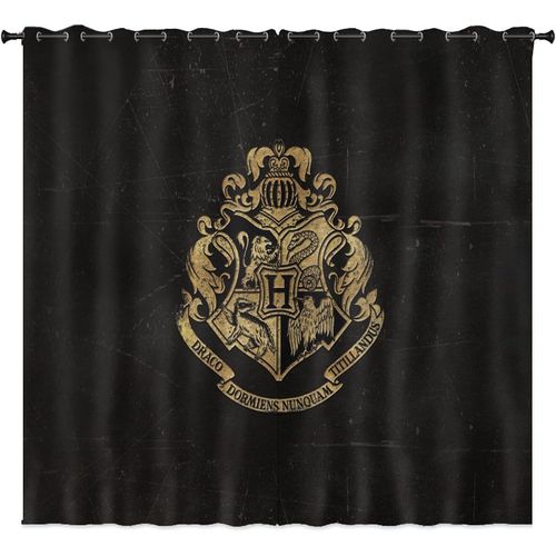Ensemble De Rideaux Occultants Harry Potter, Rideaux De L'¿¿Cole De Poudlard Imprim¿¿S En 3d, Pour Chambre ¿¿ Coucher, Chambre D'enfant, Rideau Coulissant Opaque, 2 X 100 X 140 Cm