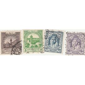 4 Timbres Oblitérés De Transjordanie Emis En 1947