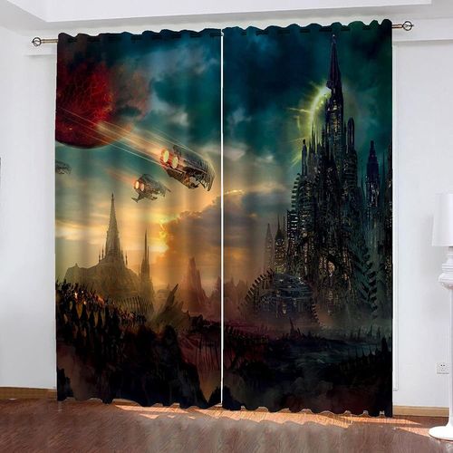 Rideaux ¿¿ ?Illets Pour Chambre D'enfant, Ensemble De Rideaux Occultants Pour L'¿¿Cole De Poudlard, Pour Chambre D'enfant, 2 X 100 X 140 Cm