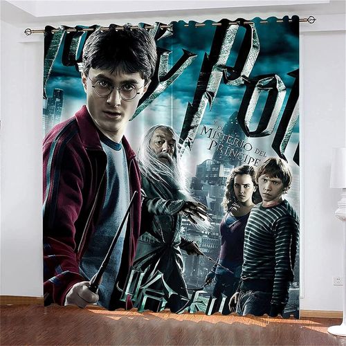 Rideaux Harry Poter Pour Enfants, Rideaux Occultants ¿¿ ?Illets Pour Chambre ¿¿ Coucher, Ensemble De Rideaux Occultants Pour Chambre D'enfant De L'¿¿Cole De Poudlard, 2 X 100 X 140 Cm