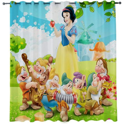 Rideau Occultant Princesse De Dessin Anim¿¿, Rideaux En Tissu Raiponce Pour Chambre D'enfant, Impression Num¿¿Rique 3d, ?Illets Sup¿¿Rieurs Pour Rideaux, 2 X 100 X 140 Cm