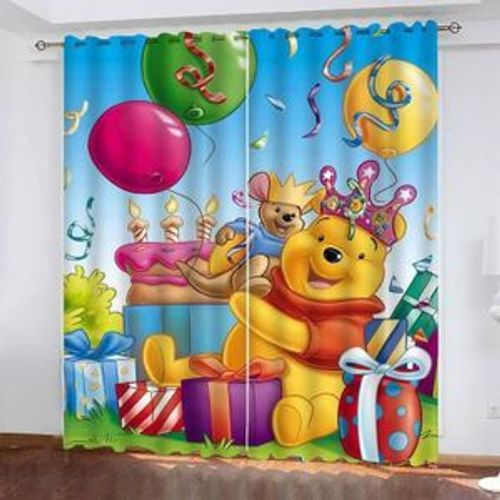 Winnie L'ourson Rideaux Occultants Oeillets Rideaux Occultants Pour Chambre ¿¿ Coucher,Anime Rideaux Occultants, 2 X 100 X 140 Cm