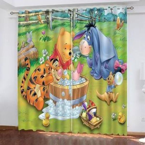 Winnie L'ourson Rideaux Occultants Oeillets Rideaux Occultants Pour Chambre ¿¿ Coucher,Anime Rideaux Occultants, 2 X 100 X 140 Cm